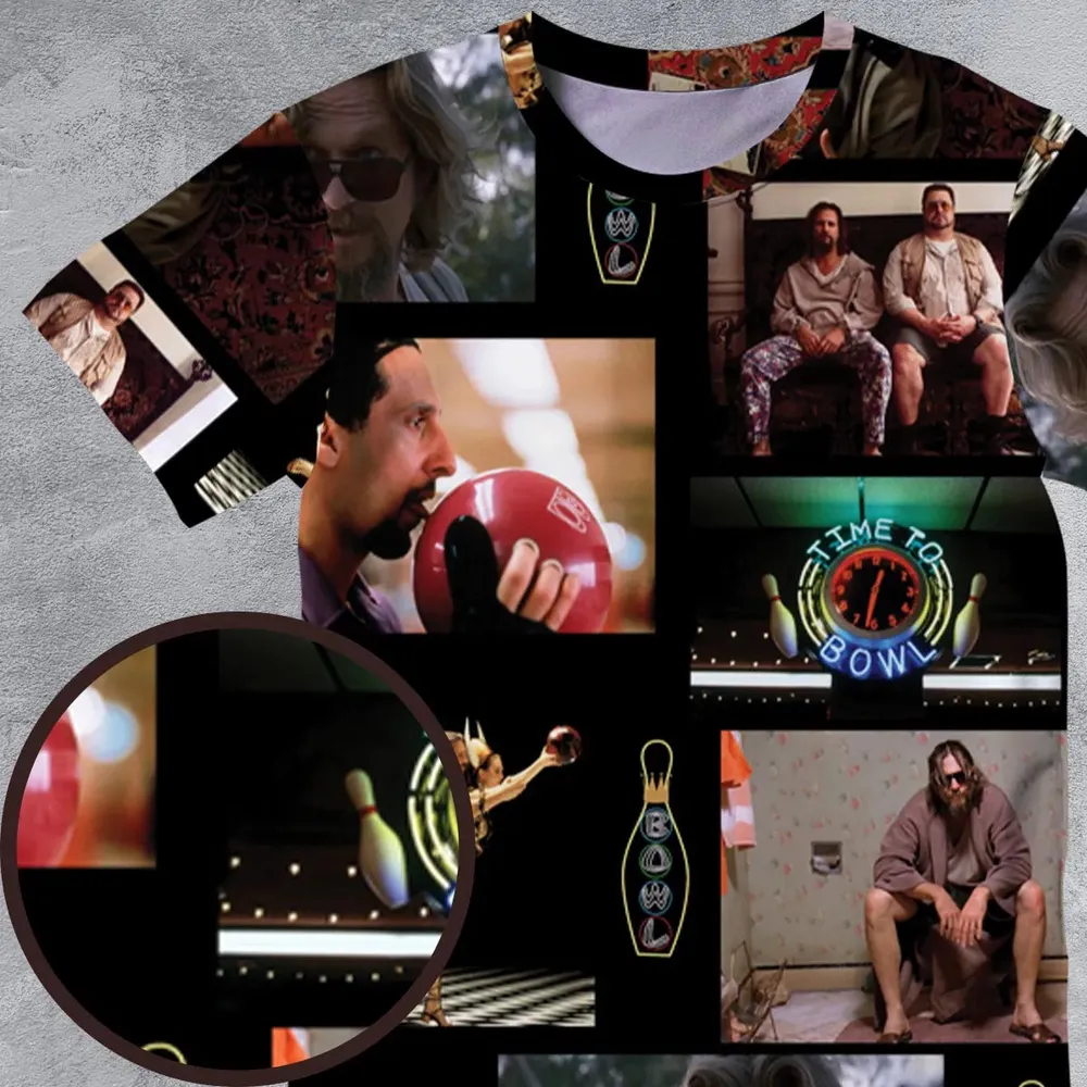 The Big Lebowski Famous Scenes All-Over Print Unisex T-Shirt - 4