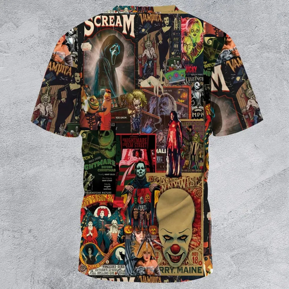 Vintage Scary All-Over Print Unisex T-Shirt - 3