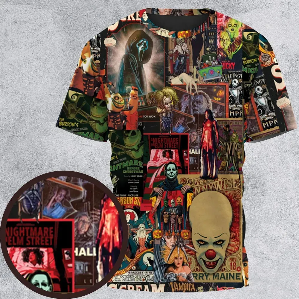 Vintage Scary All-Over Print Unisex T-Shirt - 2