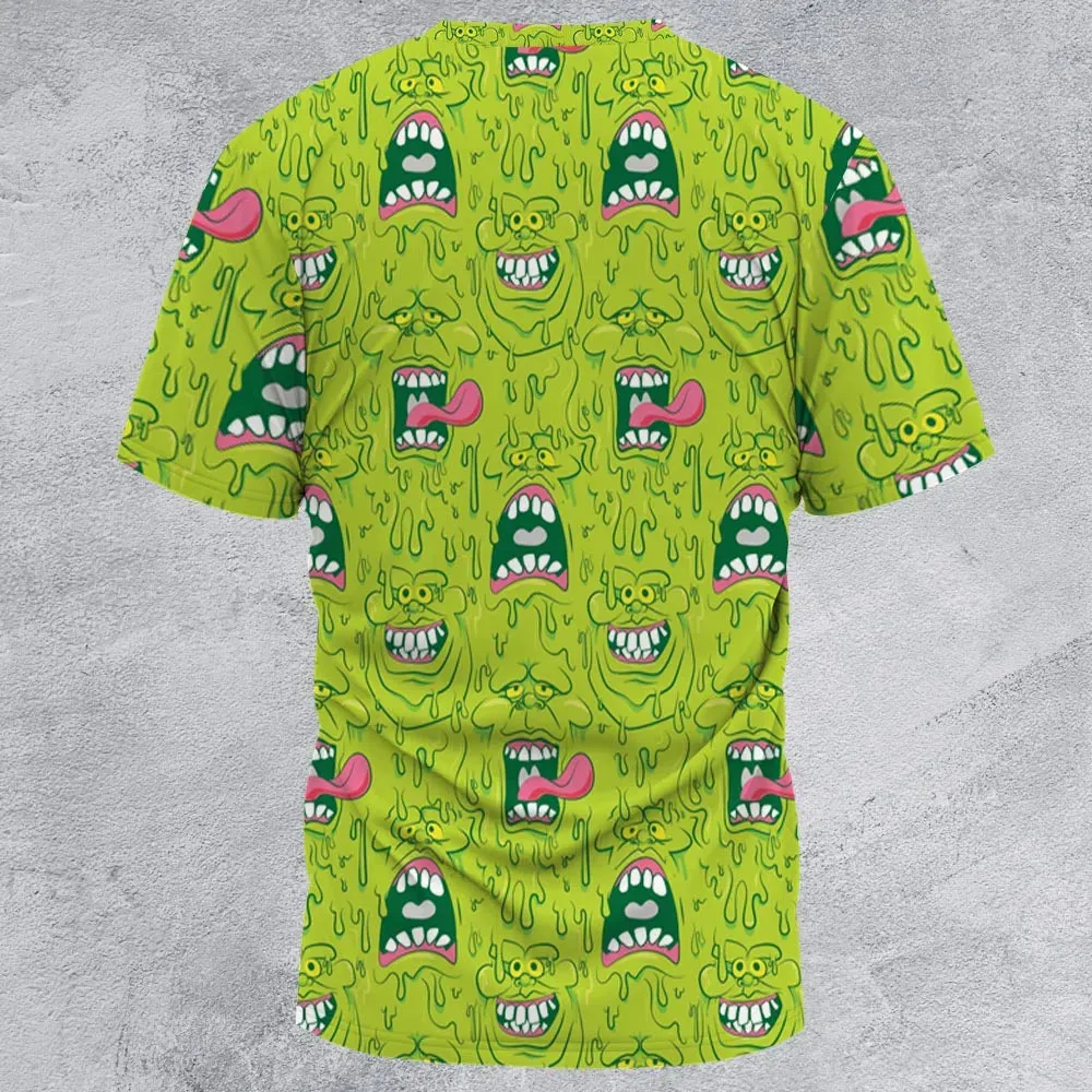 Funny Face Expression Slimer Ghostbusters All-Over Print Unisex T-Shirt - 2
