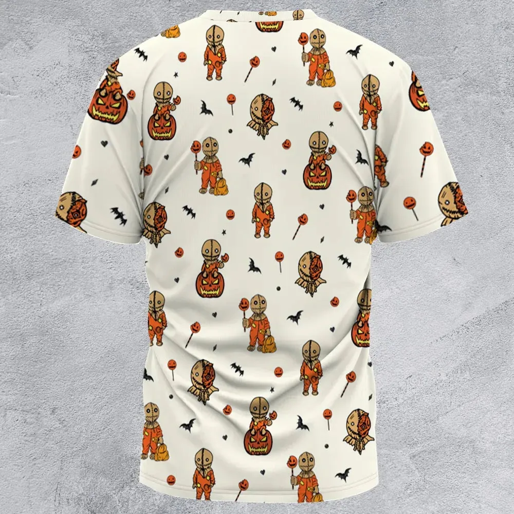 Pumpkin Sam Trick 'r Treat Horror All-Over Print Unisex T-Shirt - 2