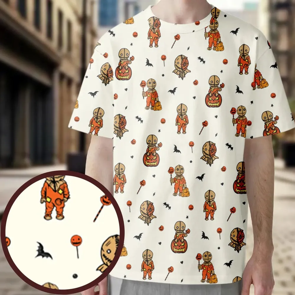 Pumpkin Sam Trick 'r Treat Horror All-Over Print Unisex T-Shirt - 3