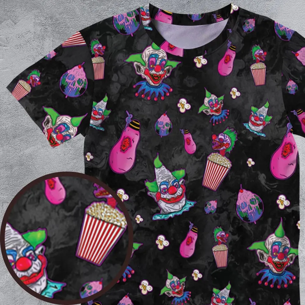 Space Horror Movie Killer Klowns Outer All-Over Print Unisex T-Shirt - 4