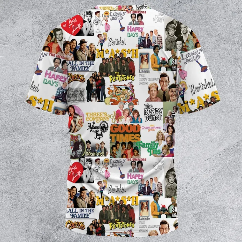 Stuck in the 80s Famous Sitcom All-Over Print Unisex T-Shirt - 3