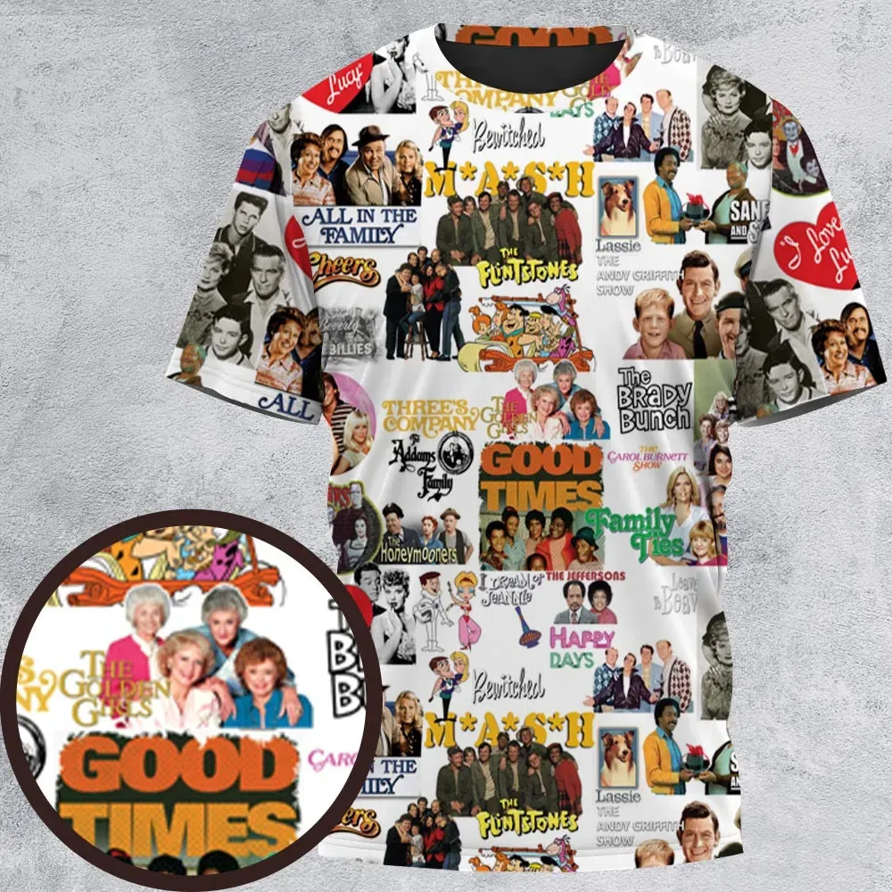 Stuck in the 80s Famous Sitcom All-Over Print Unisex T-Shirt - 2