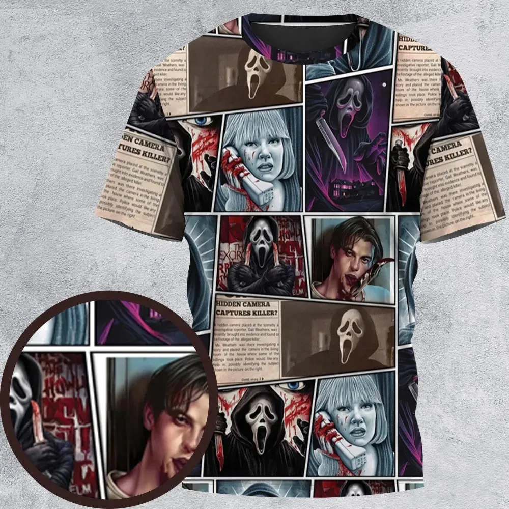 Scream Ghostface Horror Movie Halloween All-Over Print Unisex T-Shirt - 2