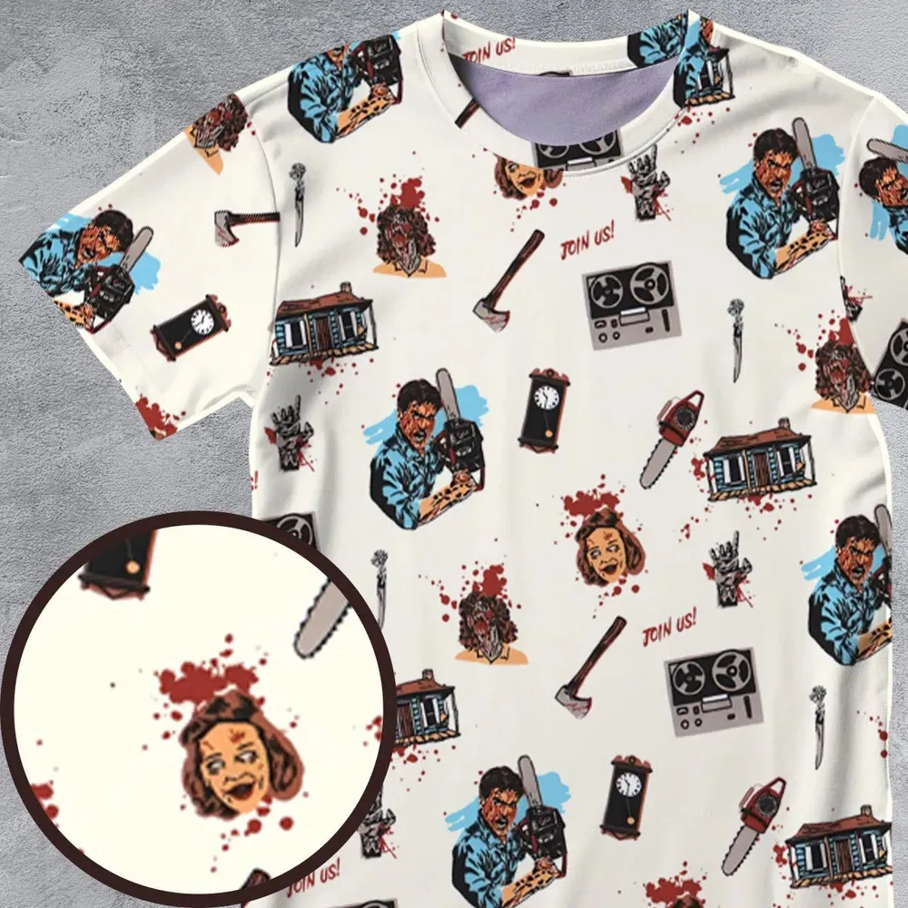 Supernatural Horror Evil Dead Halloween All-Over Print Unisex T-Shirt - 4