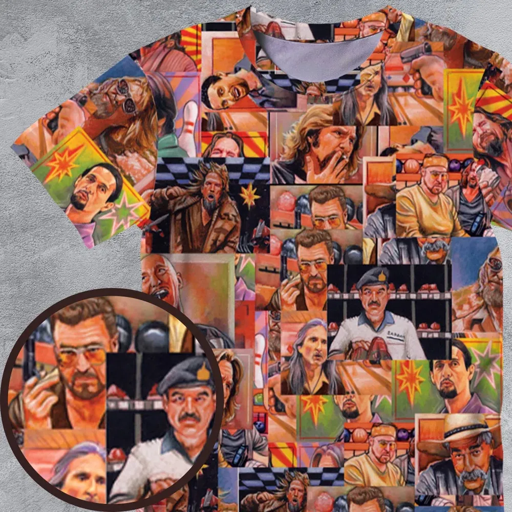The Big Lebowski Painting Pattern All-Over Print Unisex T-Shirt - 4