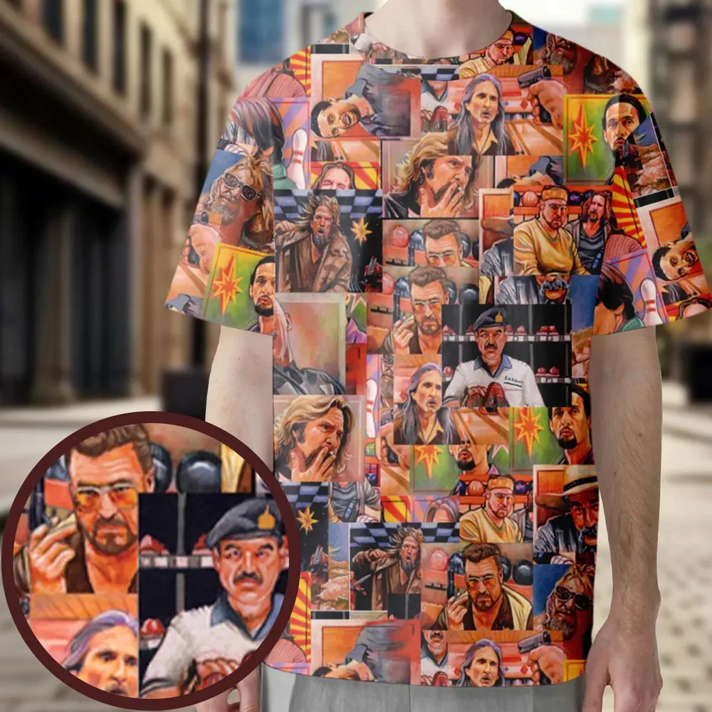 The Big Lebowski Painting Pattern All-Over Print Unisex T-Shirt - 3