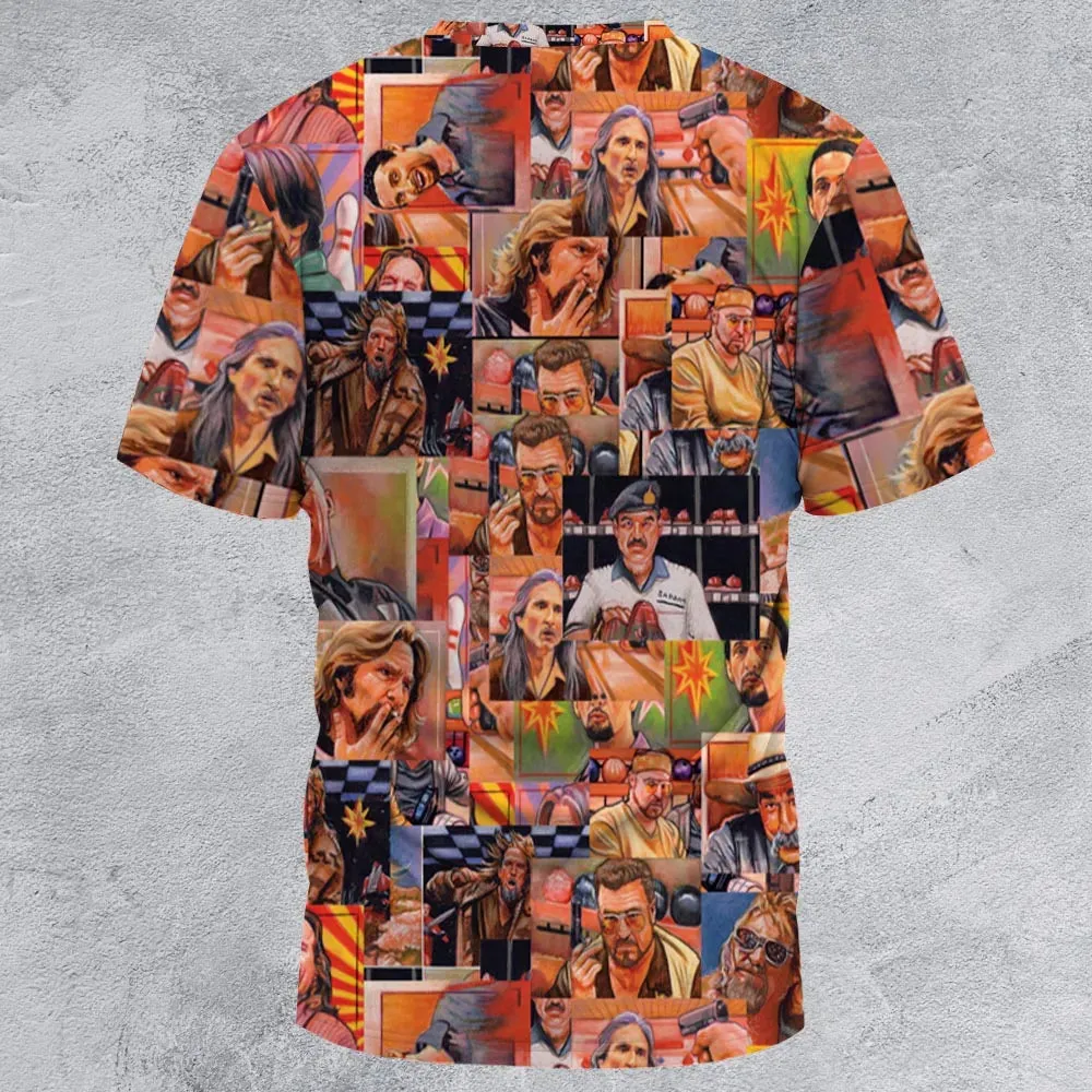 The Big Lebowski Painting Pattern All-Over Print Unisex T-Shirt - 2