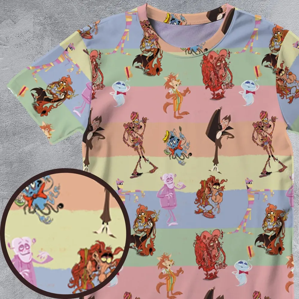 Spooky Monster Mash Cereal Monster All-Over Print Unisex T-Shirt - 4