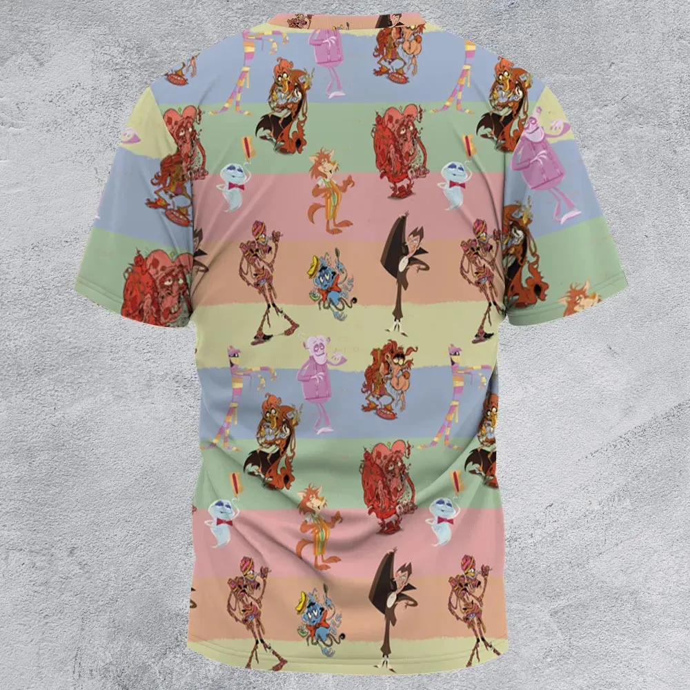 Spooky Monster Mash Cereal Monster All-Over Print Unisex T-Shirt - 3