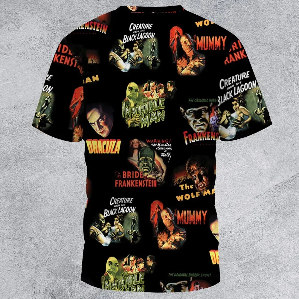 Teaming Monsters All Up Universal Monsters All-Over Print Unisex T-Shirt - 2