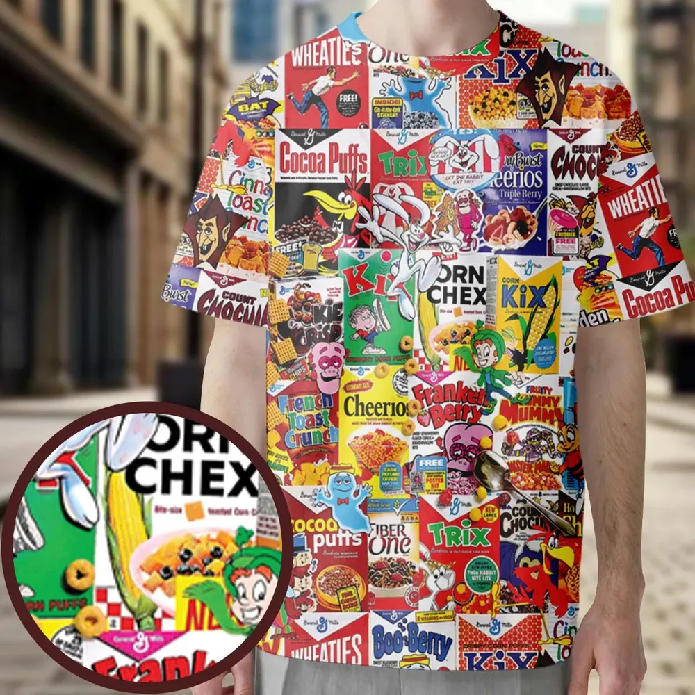 Popular Cereal Boxes All-Over Print Unisex T-Shirt - 3