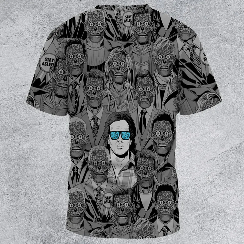 Obey Consume They Live All-Over Print Unisex T-Shirt - 2