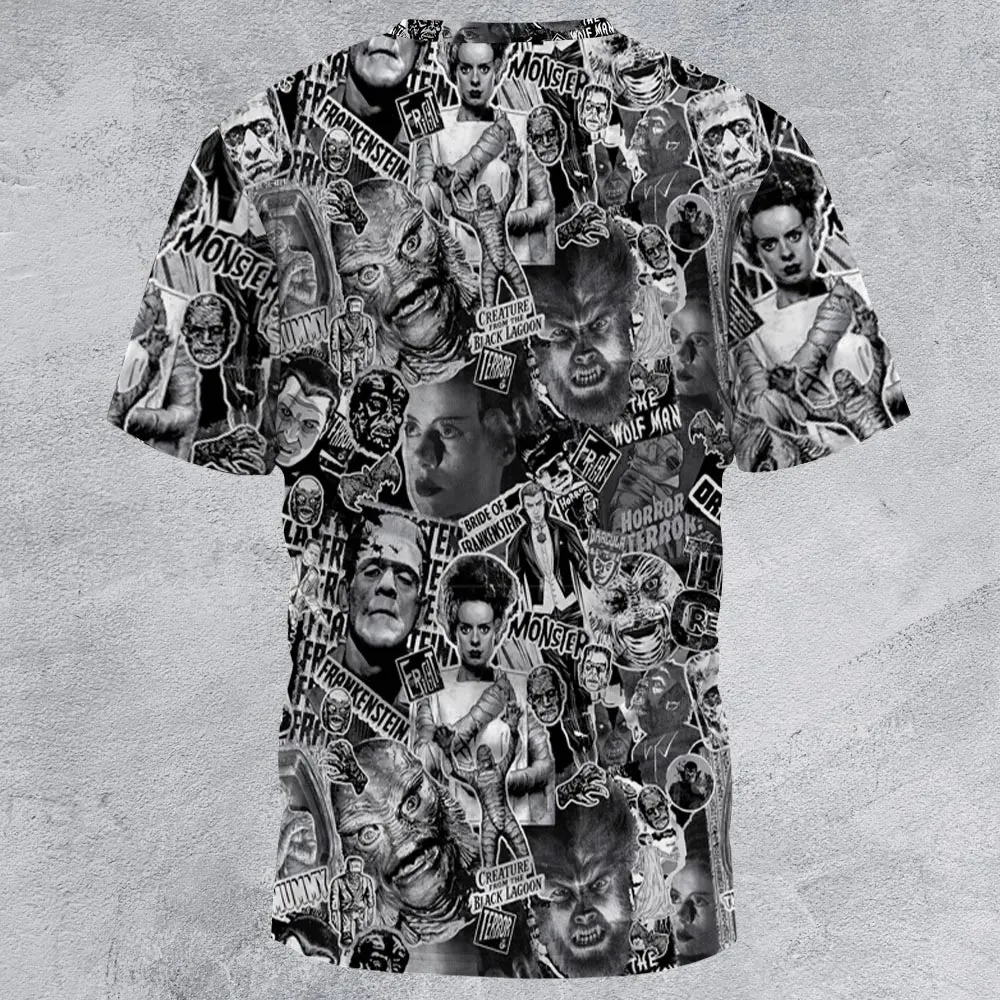 The Monsters Universal Classic Monsters All-Over Print Unisex T-Shirt - 3