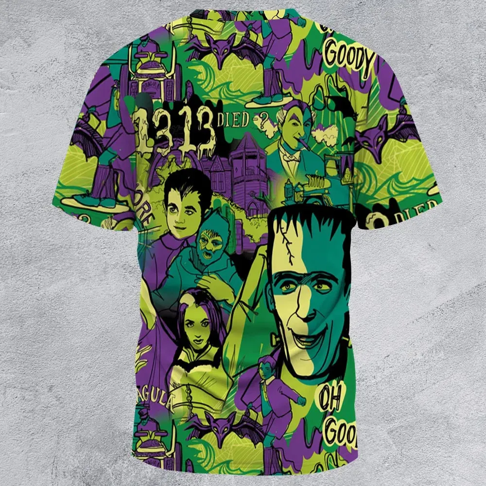 Oh Groovy Frankenstein Universal Horror All-Over Print Unisex T-Shirt - 3