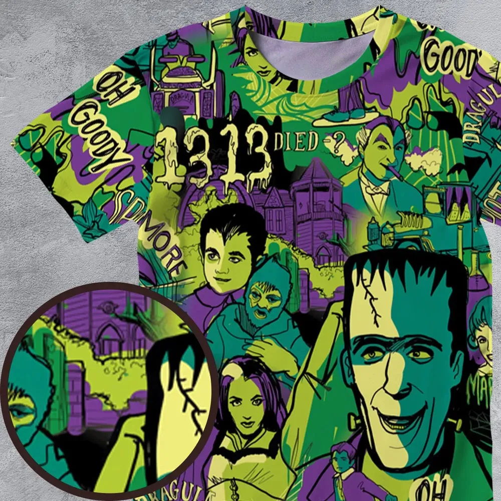 Oh Groovy Frankenstein Universal Horror All-Over Print Unisex T-Shirt - 4