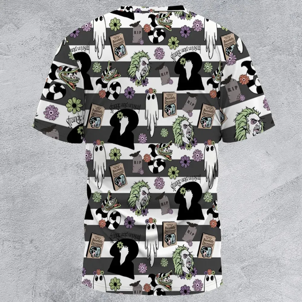 It's Showtime Halloween Beetlejuice All-Over Print Unisex T-Shirt - 3