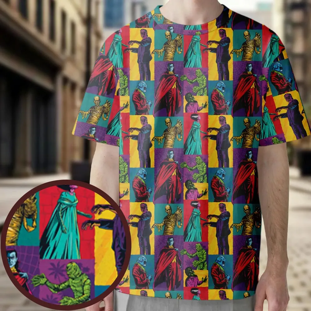 Monsterror Universal Classic Monsters All-Over Print Unisex T-Shirt - 4