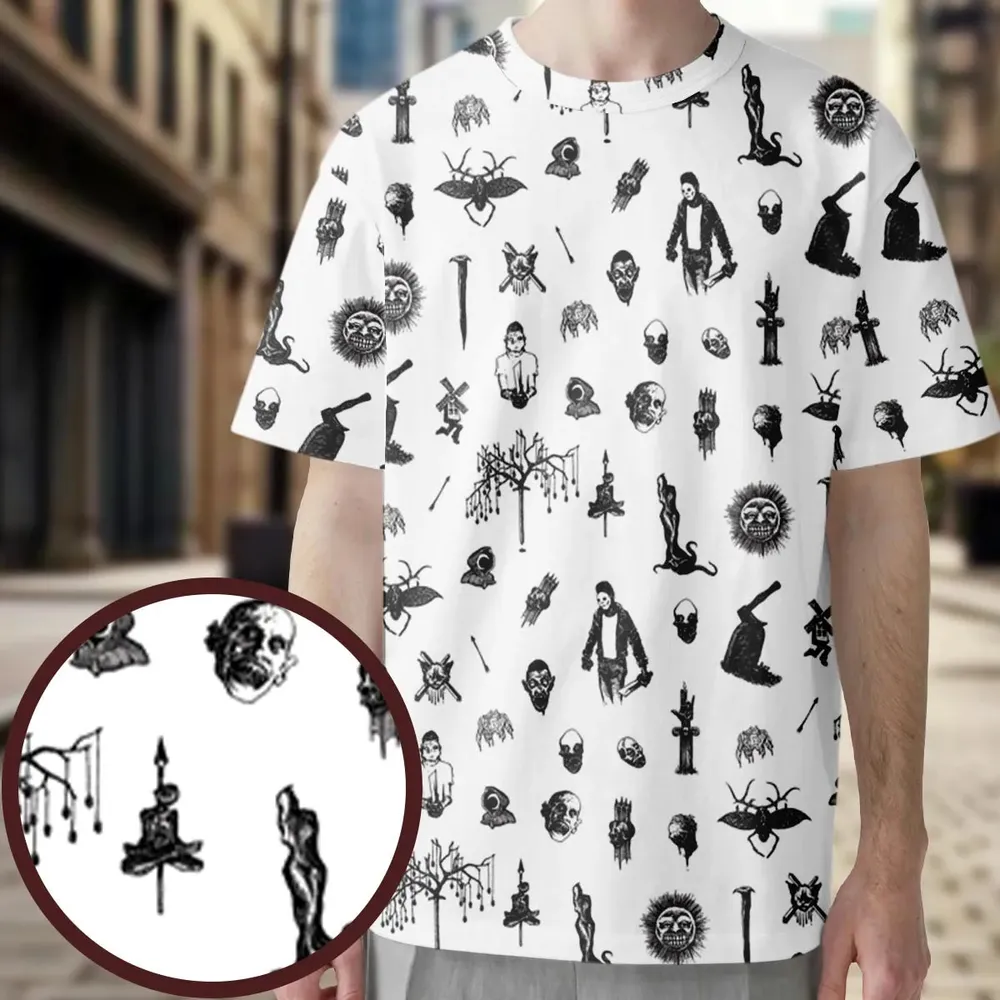 Nosferatu Pattern All-Over Print Unisex T-Shirt - 3