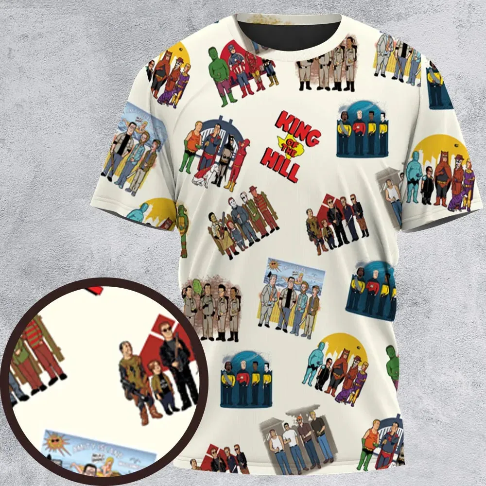 Hank Hill's Friends King Of The Hill Parody All-Over Print Unisex T-Shirt - 2