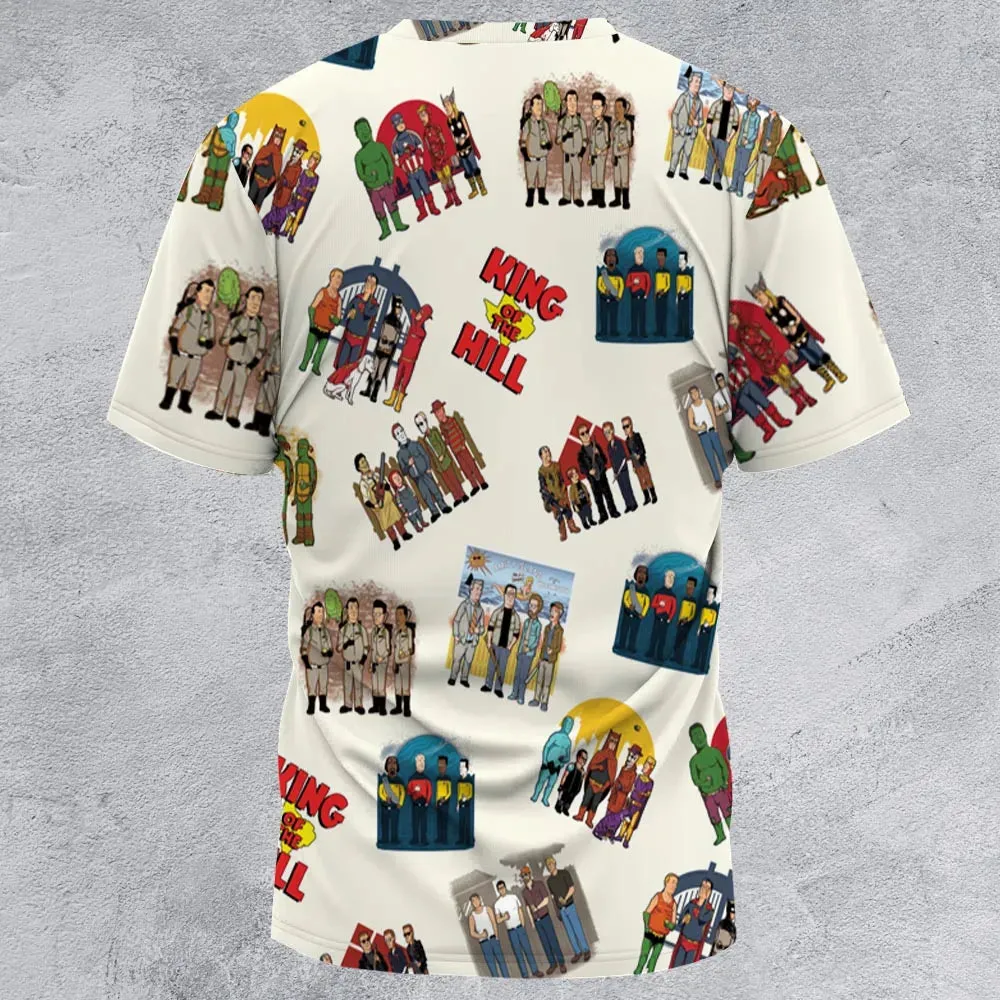 Hank Hill's Friends King Of The Hill Parody All-Over Print Unisex T-Shirt - 3
