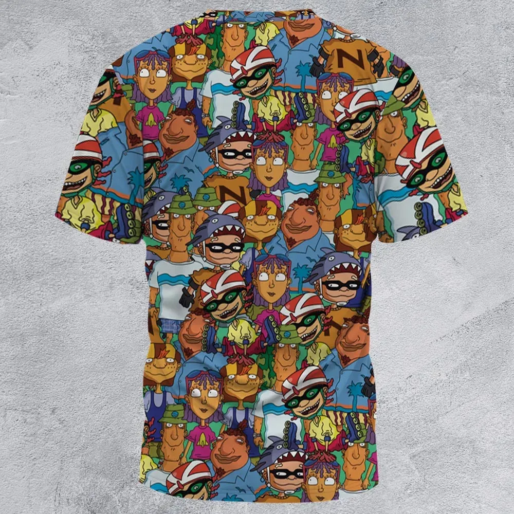 Rocket Power Characters All-Over Print Unisex T-Shirt - 3