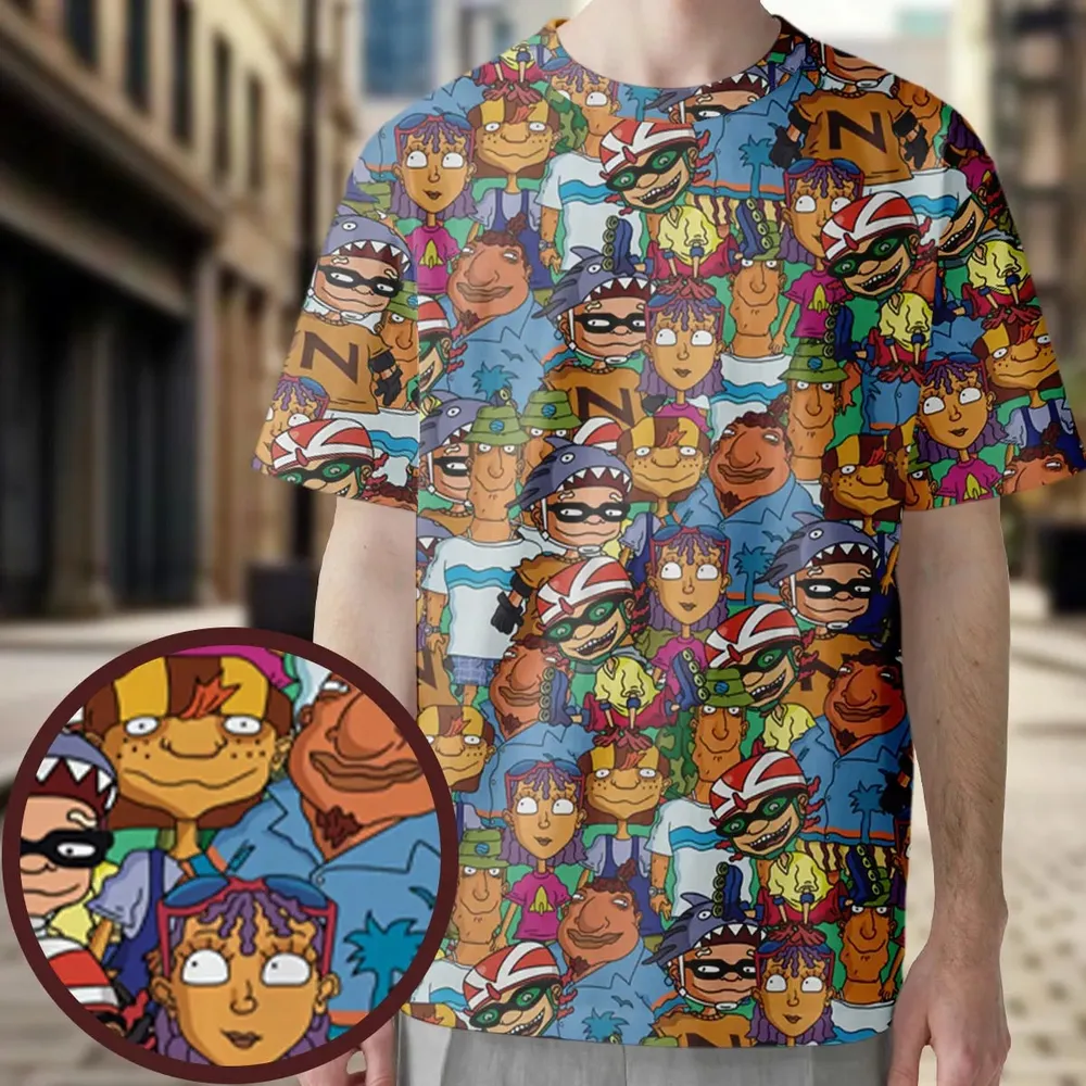 Rocket Power Characters All-Over Print Unisex T-Shirt - 4