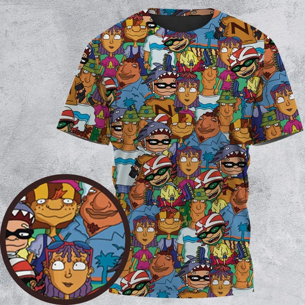 Rocket Power Characters All-Over Print Unisex T-Shirt - 2