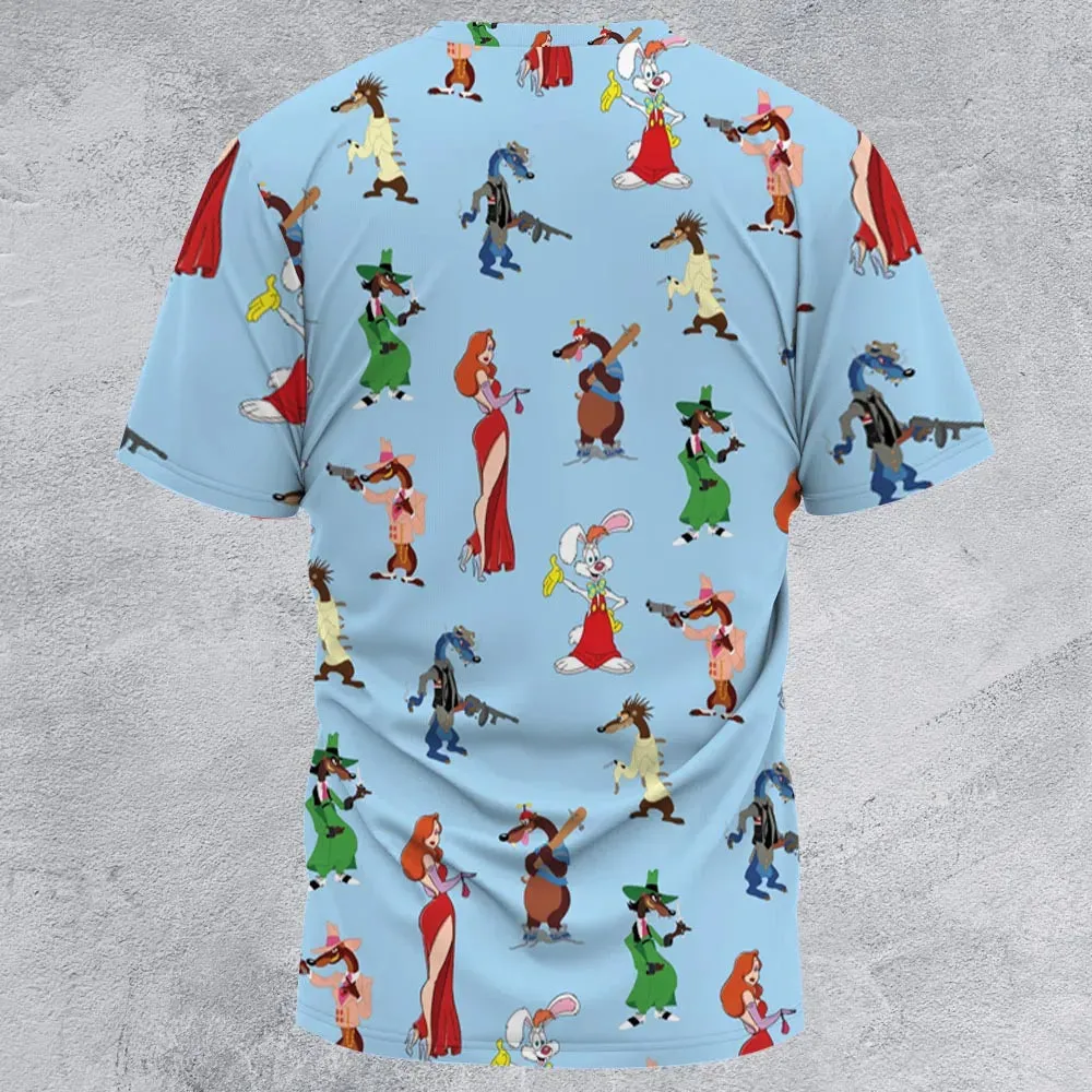 Roger Rabbit Jessica Rabbit The Weasels Who Framed Roger Rabbit All-Over Print Unisex T-Shirt - 2
