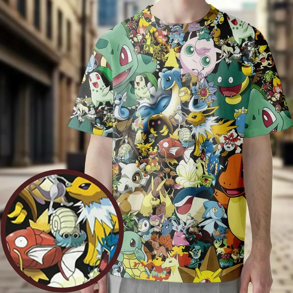 Gotta Catch 'em all Pokemon All-Over Print Unisex T-Shirt - 3