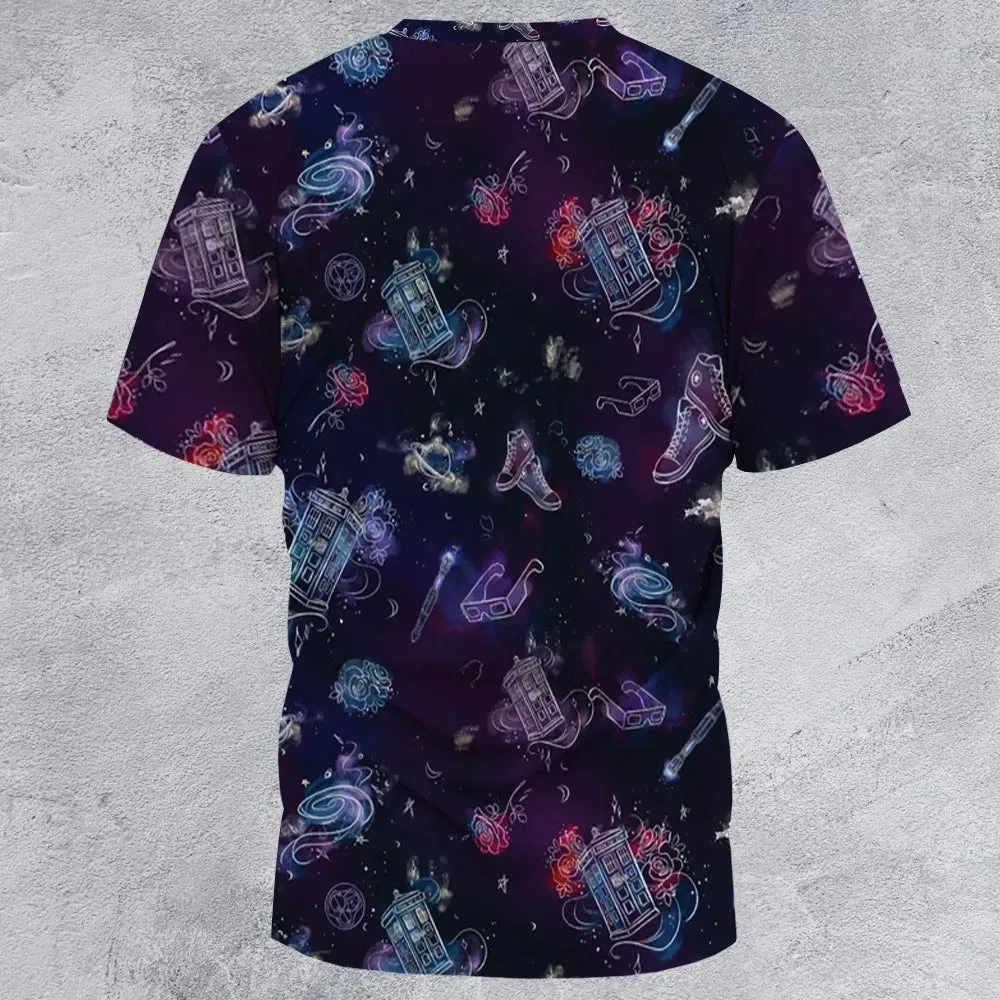 Tardis Doctor Who Seamless All-Over Print Unisex T-Shirt - 3