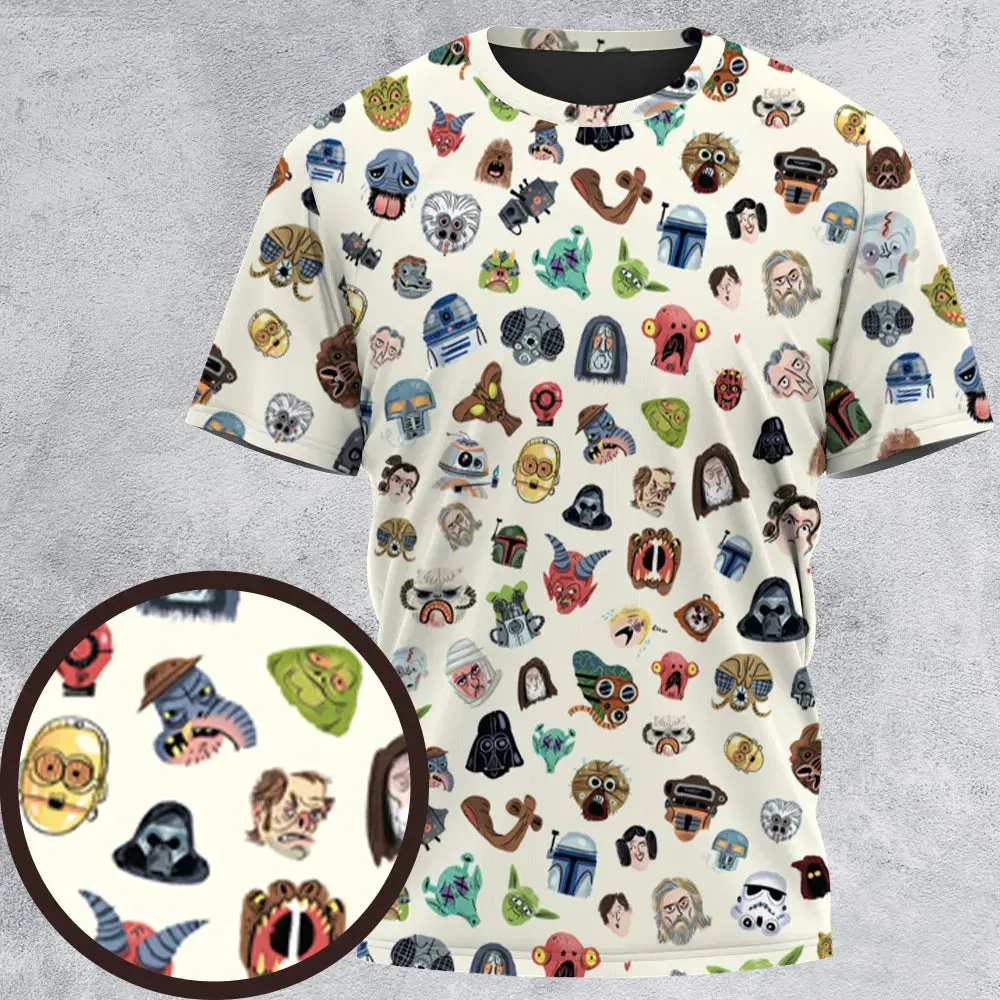 Star Wars Collage Pattern All-Over Print Unisex T-Shirt - 2