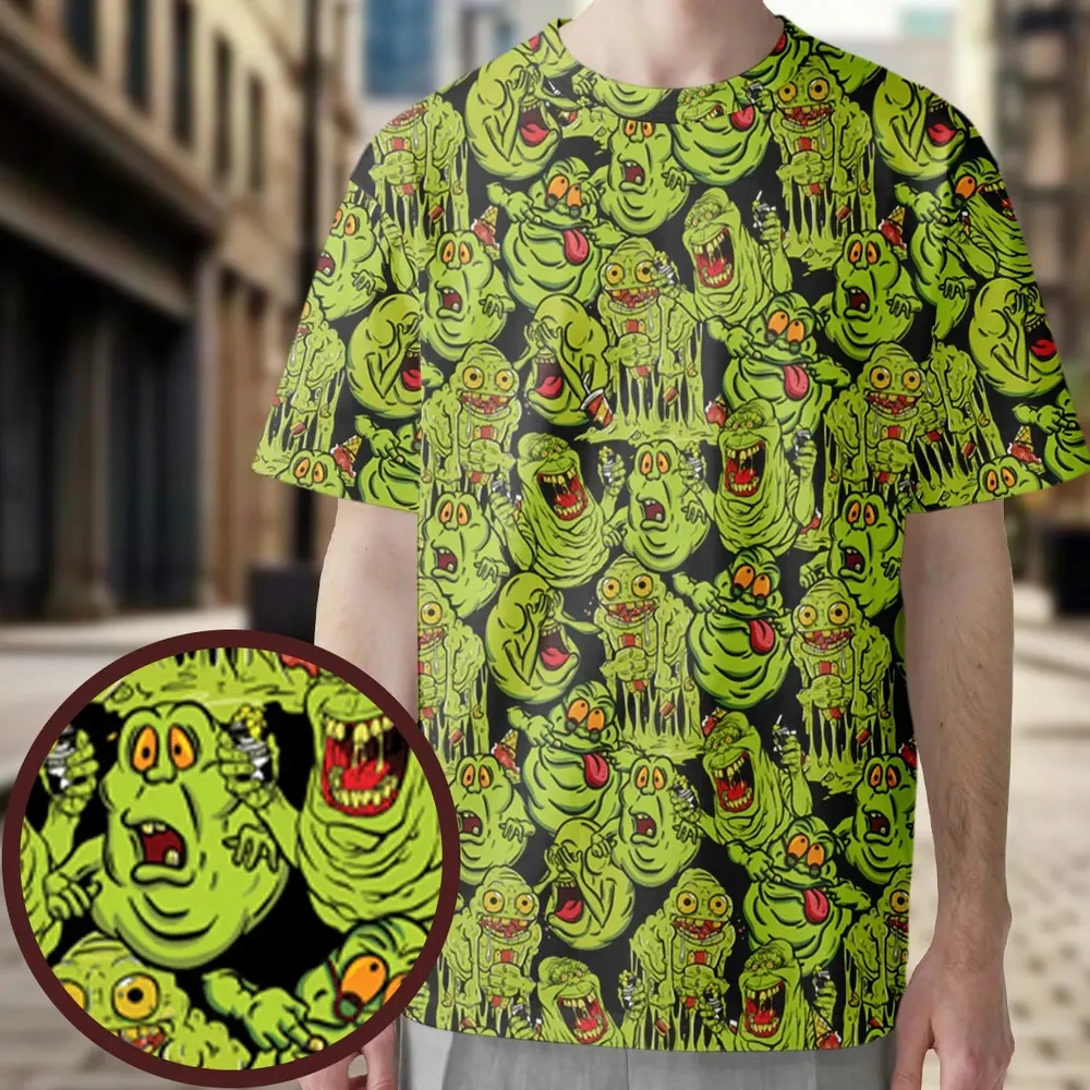 Funny Slimer Ghostbusters All-Over Print Unisex T-Shirt - 4