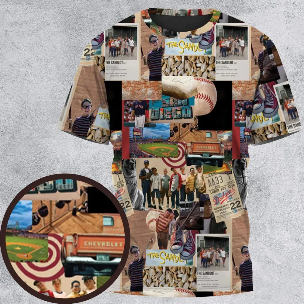 Memorable Baseball Movie Scenes Collage The Sandlot All-Over Print Unisex T-Shirt - 2