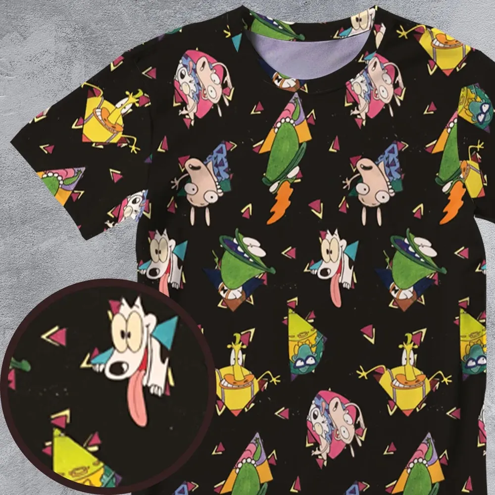 Rocko's Modern Life Pattern All-Over Print Unisex T-Shirt - 4