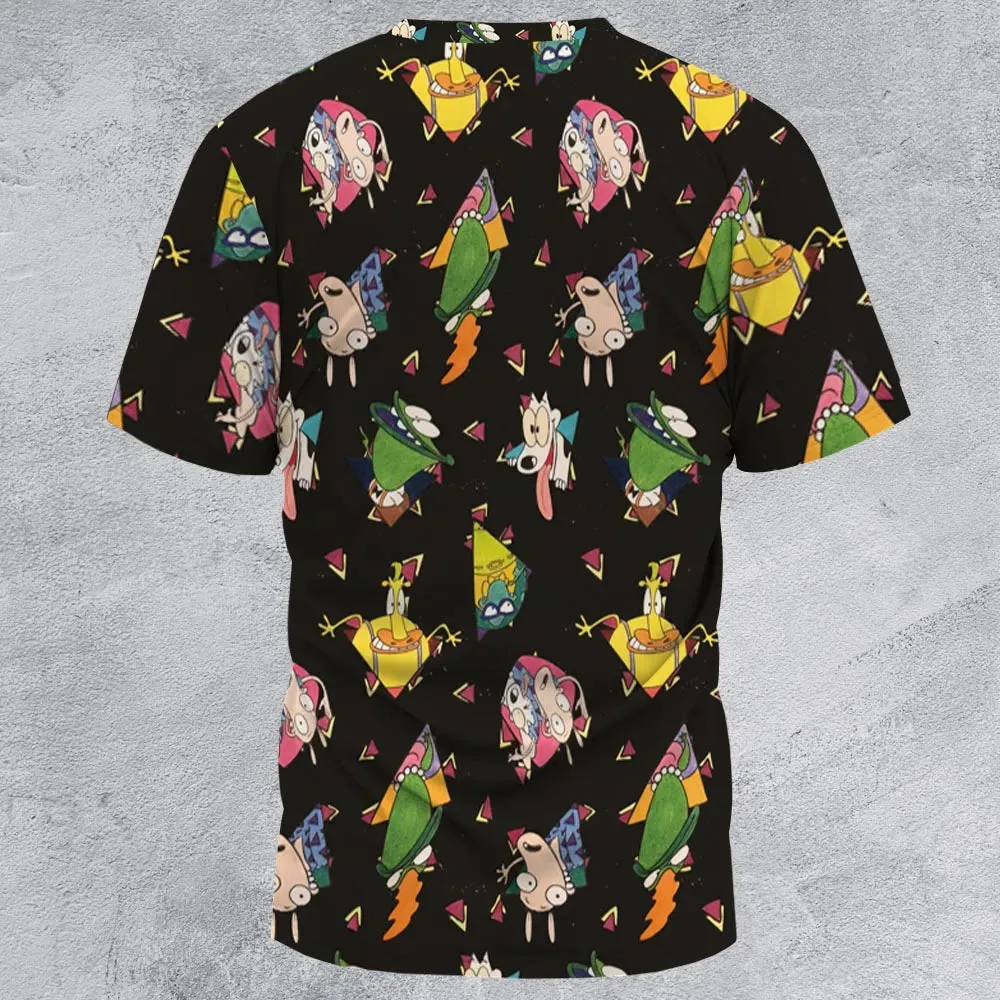 Rocko's Modern Life Pattern All-Over Print Unisex T-Shirt - 2