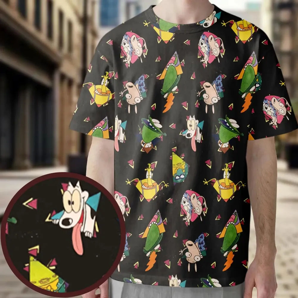 Rocko's Modern Life Pattern All-Over Print Unisex T-Shirt - 3