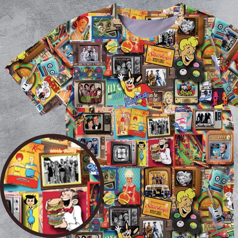 Memory Lane All-Over Print Unisex T-Shirt - 4