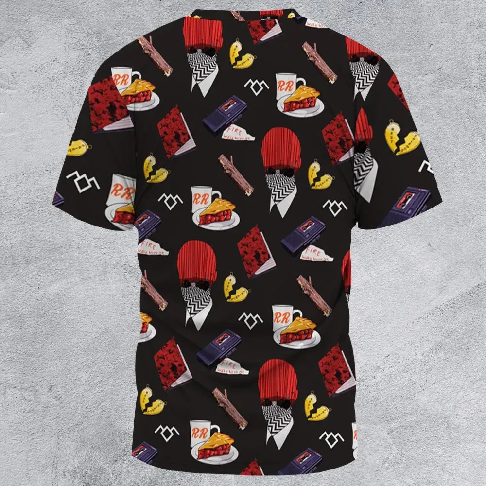 Twin Peaks Pattern All-Over Print Unisex T-Shirt - 2