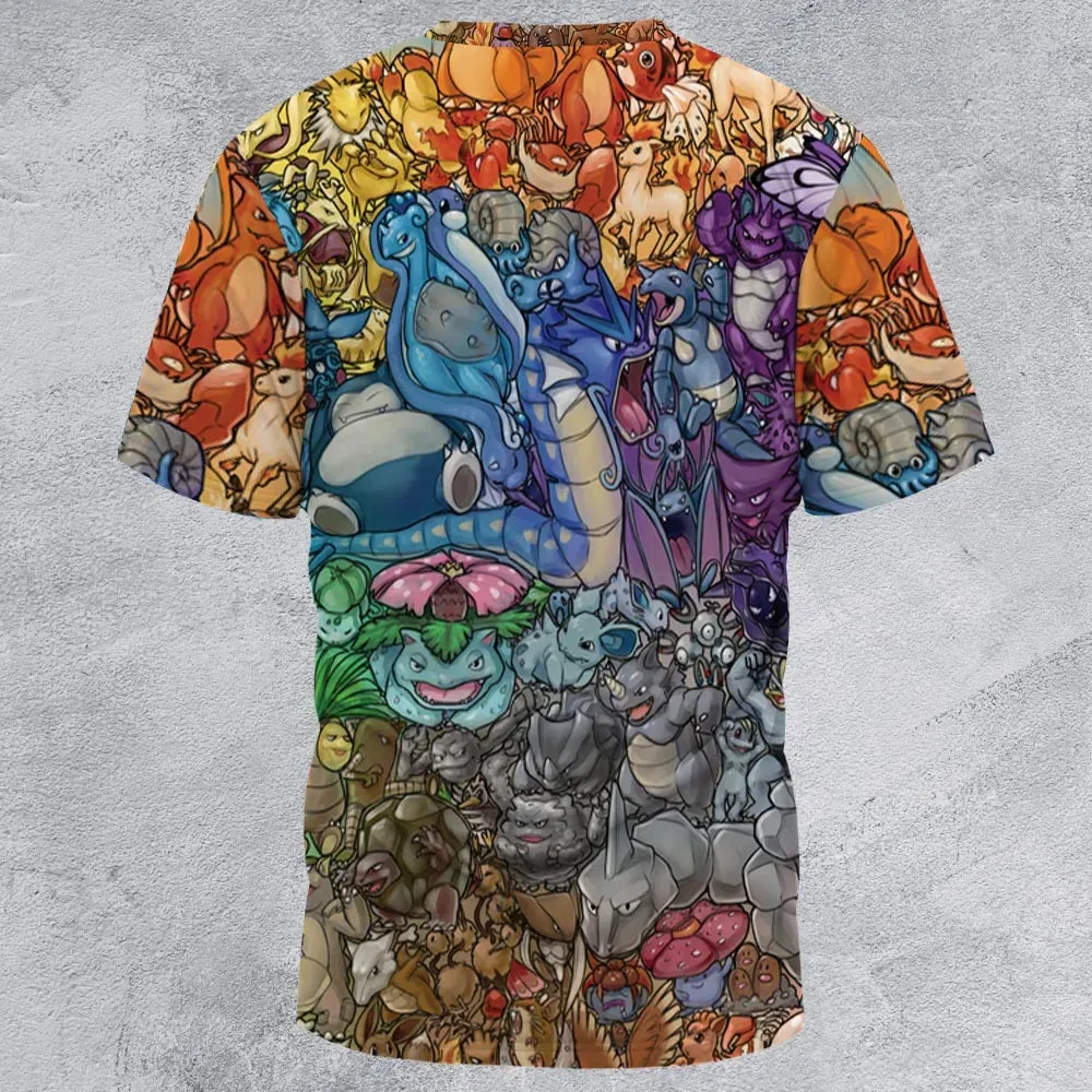 Rainbow Epic Pokemon All-Over Print Unisex T-Shirt - 2
