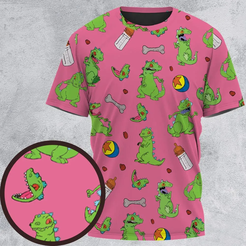 Rugrats Reptar Pattern All-Over Print Unisex T-Shirt - 2