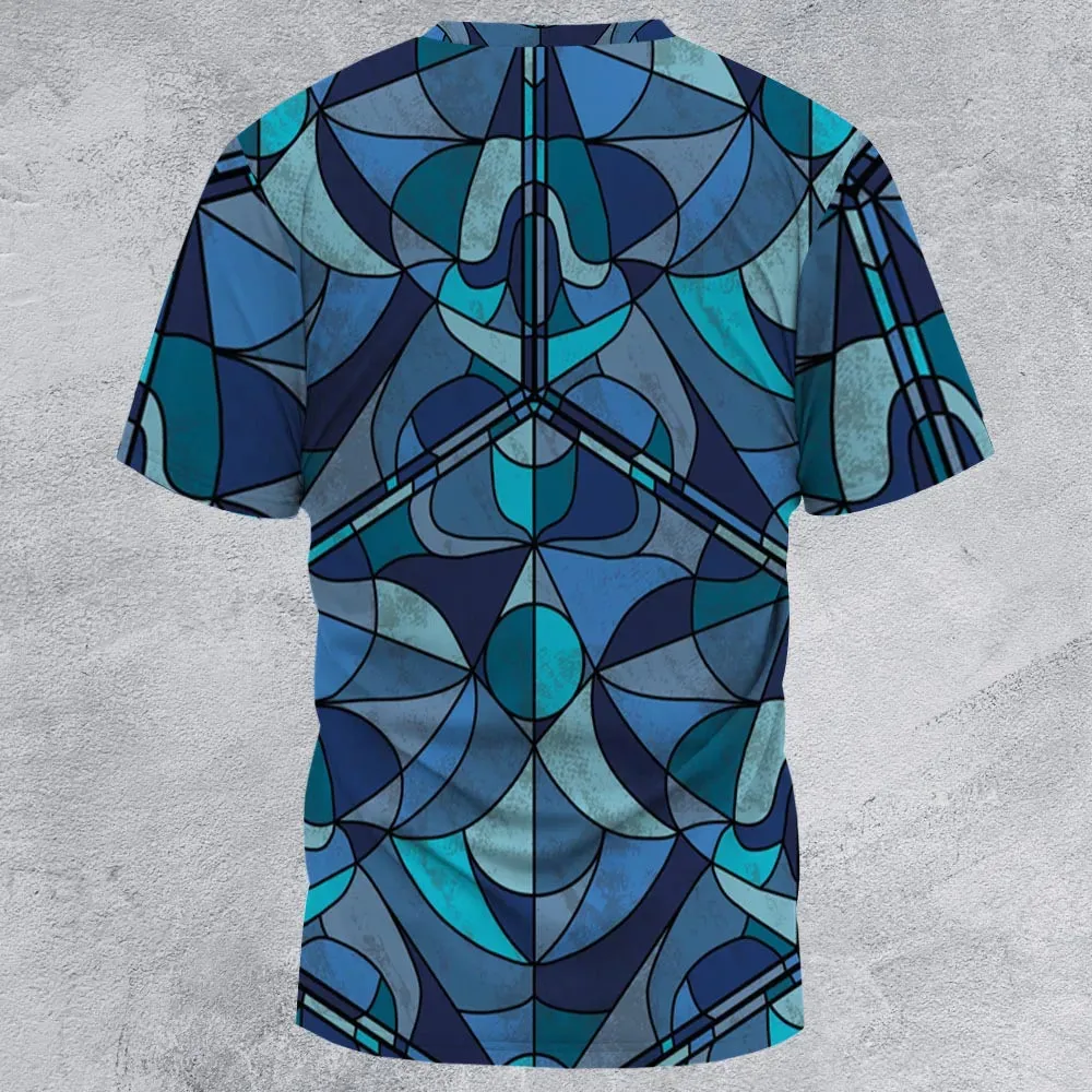 Stained Glass Monster RPG All-Over Print Unisex T-Shirt - 3