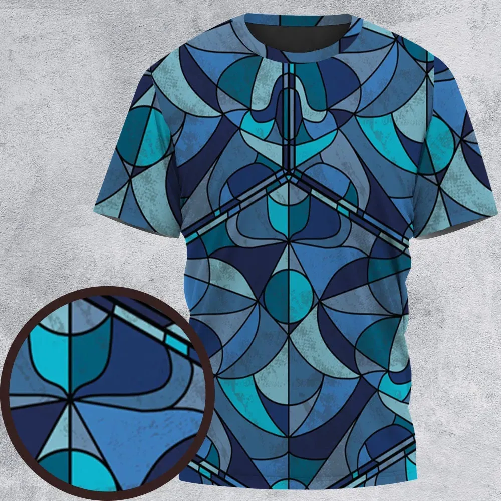Stained Glass Monster RPG All-Over Print Unisex T-Shirt - 2