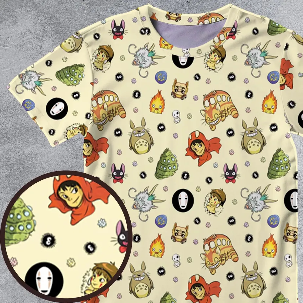 Ghiblipalooza Ghibli Themed All-Over Print Unisex T-Shirt - 4