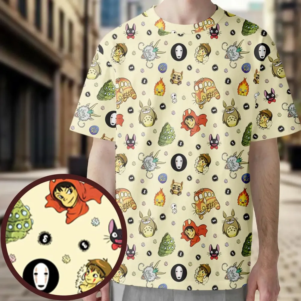 Ghiblipalooza Ghibli Themed All-Over Print Unisex T-Shirt - 3