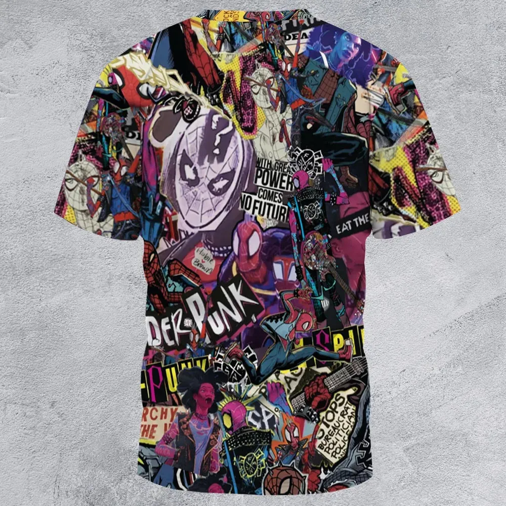Spider-Punk Get Punked Across Spider-Verse All-Over Print Unisex T-Shirt - 3