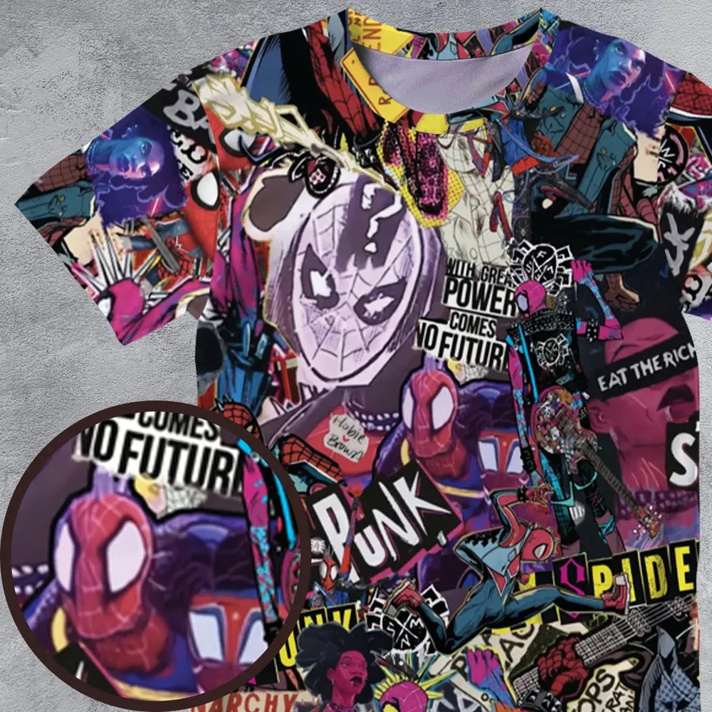 Spider-Punk Get Punked Across Spider-Verse All-Over Print Unisex T-Shirt - 4