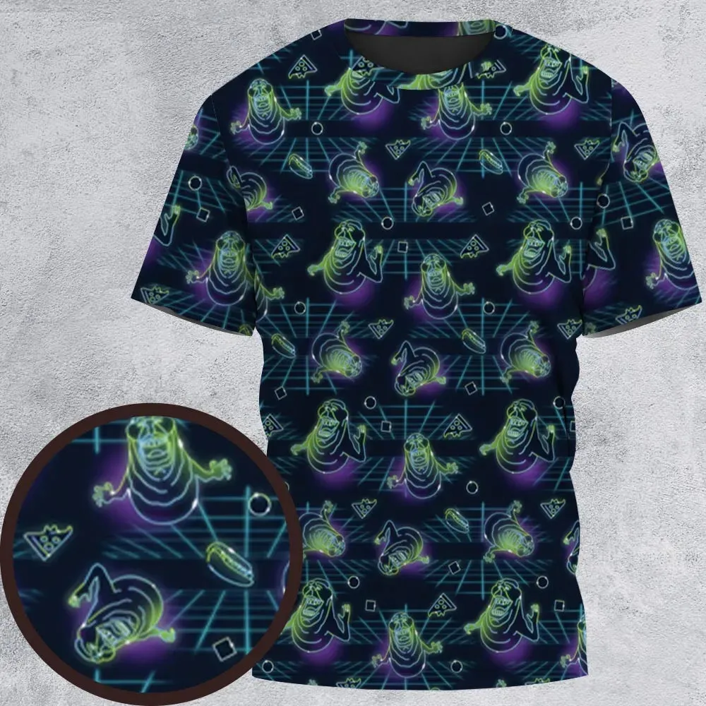 The Real Ghostbusters Slimer Classics Retro All-Over Print Unisex T-Shirt - 2